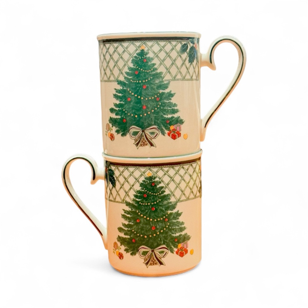 Mikasa Holiday Tree Mugs set of 2